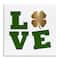 Stupell Industries St Patrick's Day Clover Love Canvas Wall Art